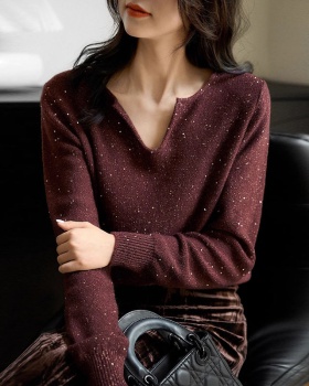 Lazy autumn and winter tops knitted bottoming sweater