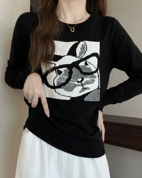 Korean style autumn and winter tops jacquard knitted sweater