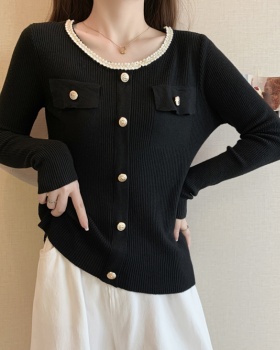 Autumn and winter knitted long sleeve chanelstyle sweater