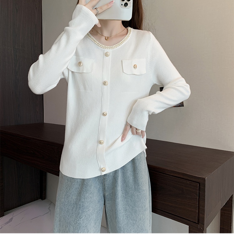 Autumn and winter knitted long sleeve chanelstyle sweater