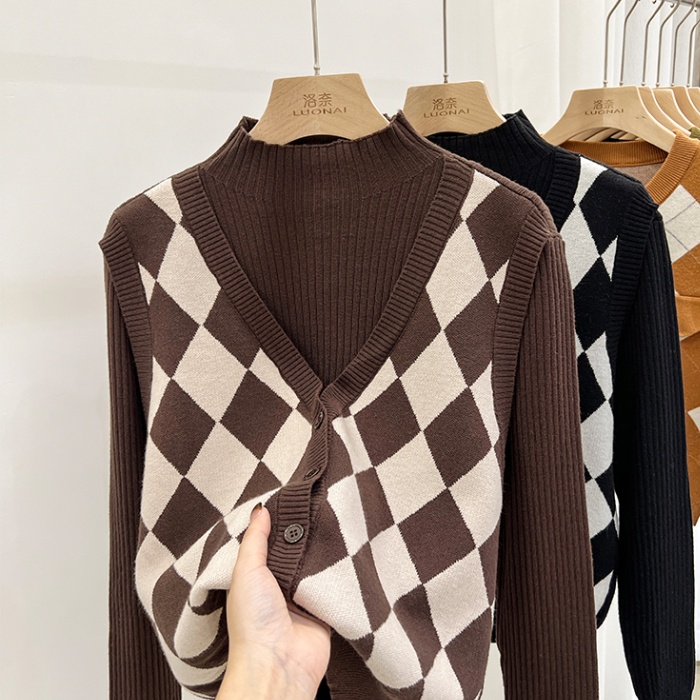 Knitted bottoming sweater thick autumn and winter tops