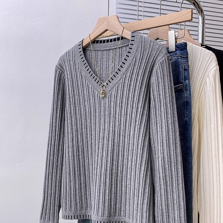 Pit stripe inside the ride mixed colors sweater for women