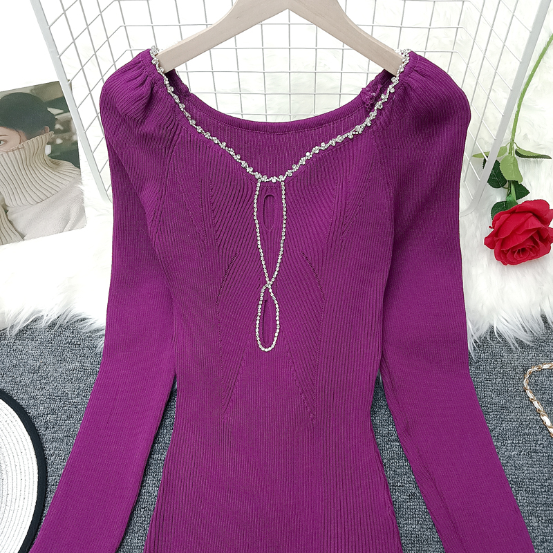 Ladies temperament square collar dress for women