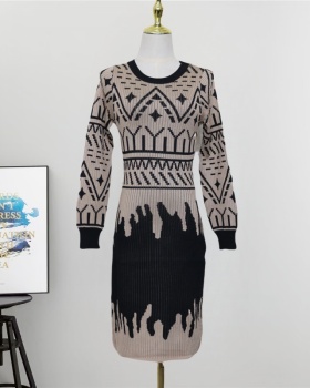 Western style sweater dress dress for women