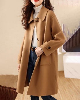 Western style two-sided woolen coat grace overcoat