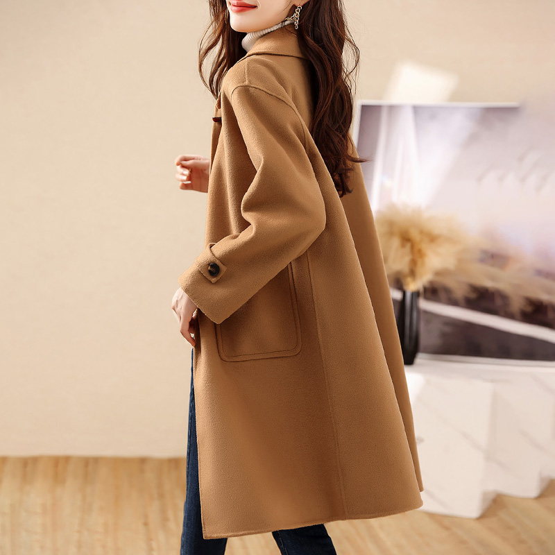 Western style two-sided woolen coat grace overcoat