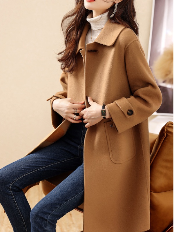 Western style two-sided woolen coat grace overcoat