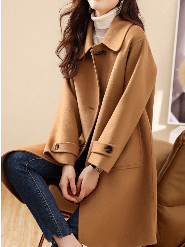 Western style two-sided woolen coat grace overcoat