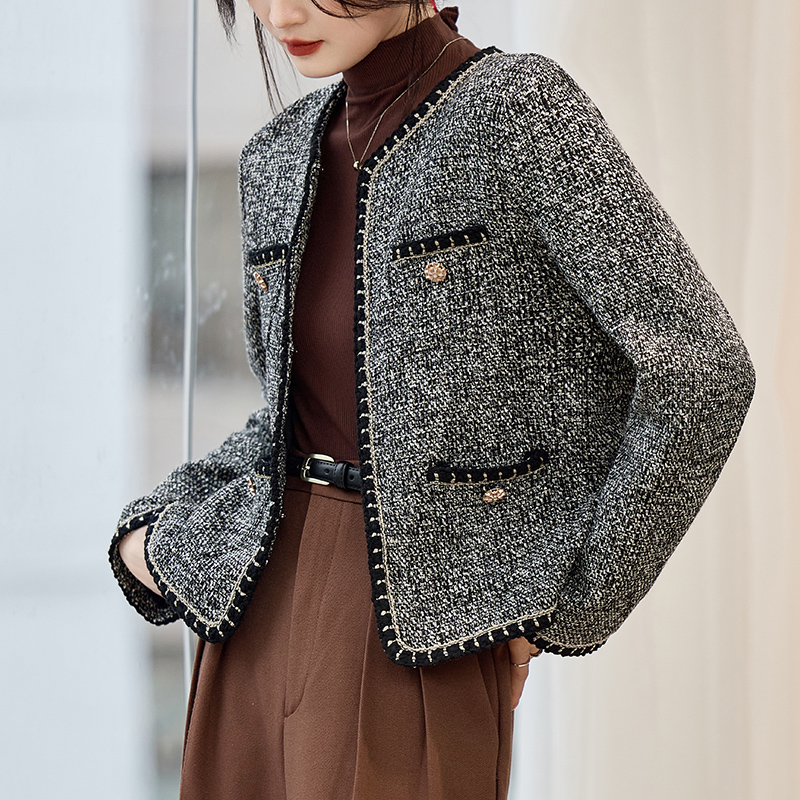 Spring and autumn jacket chanelstyle coat for women