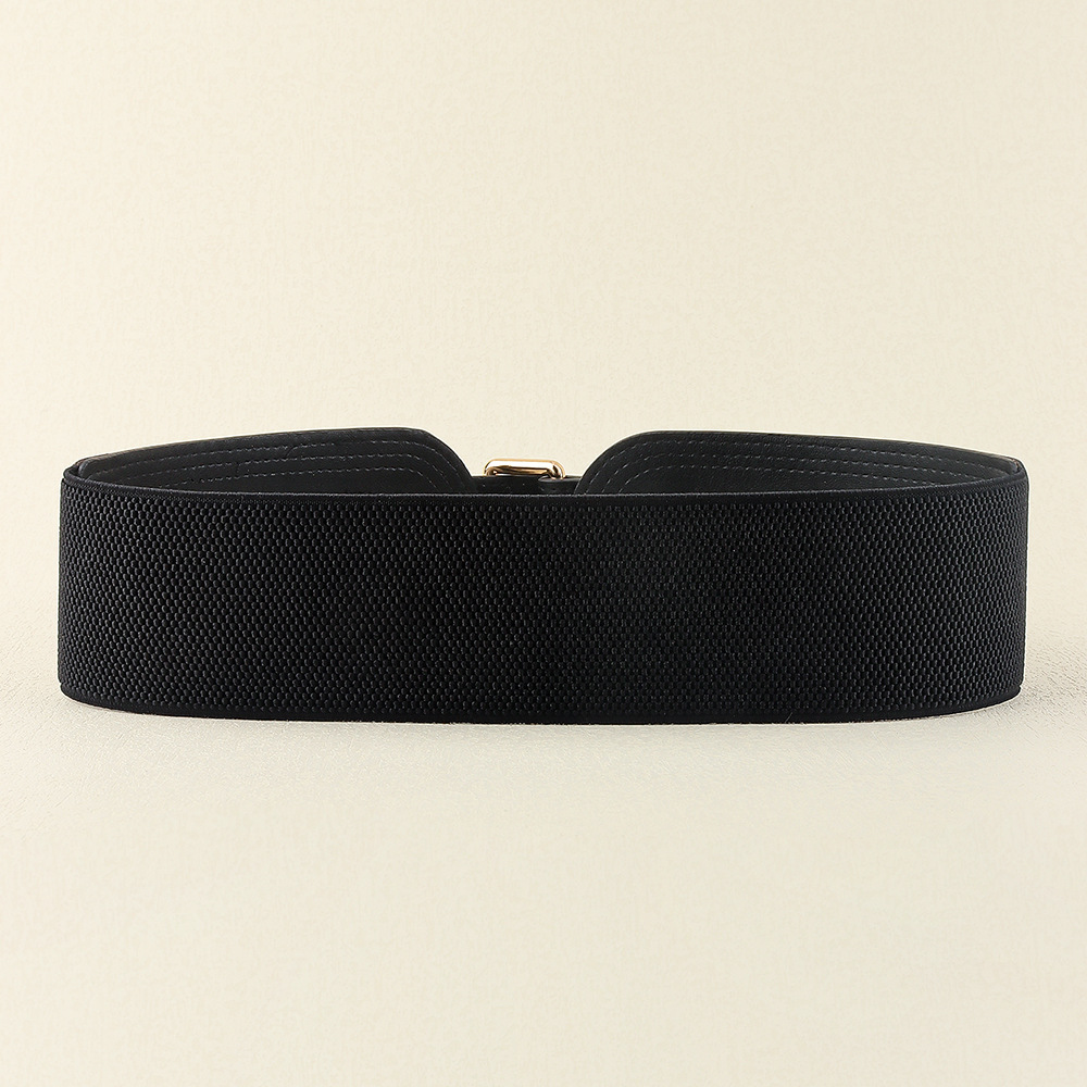 High elastic fashion black all-match elastic waist belt