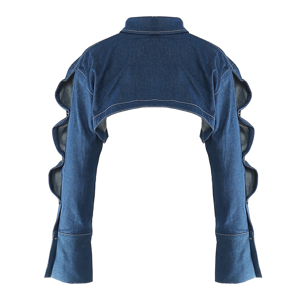 Personality autumn and winter tops denim coat for women