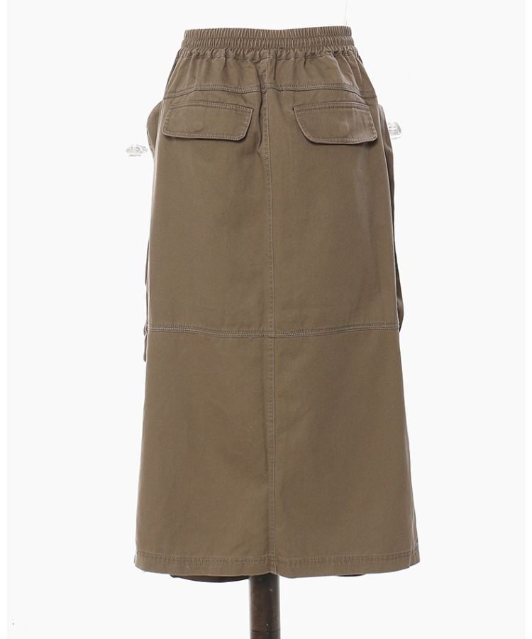 Zip long autumn and winter work clothing wear many pocket skirt