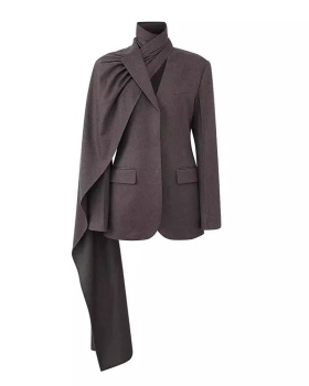 Scarf business suit personality coat for women