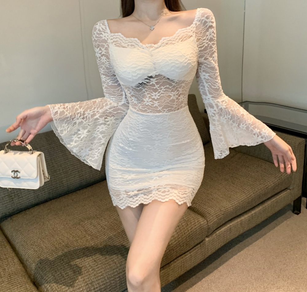 White fashion sexy package hip dress for women