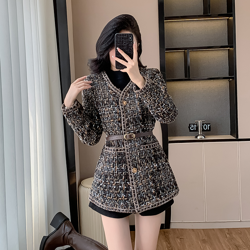 Ladies establishment coarse flower fashion temperament coat