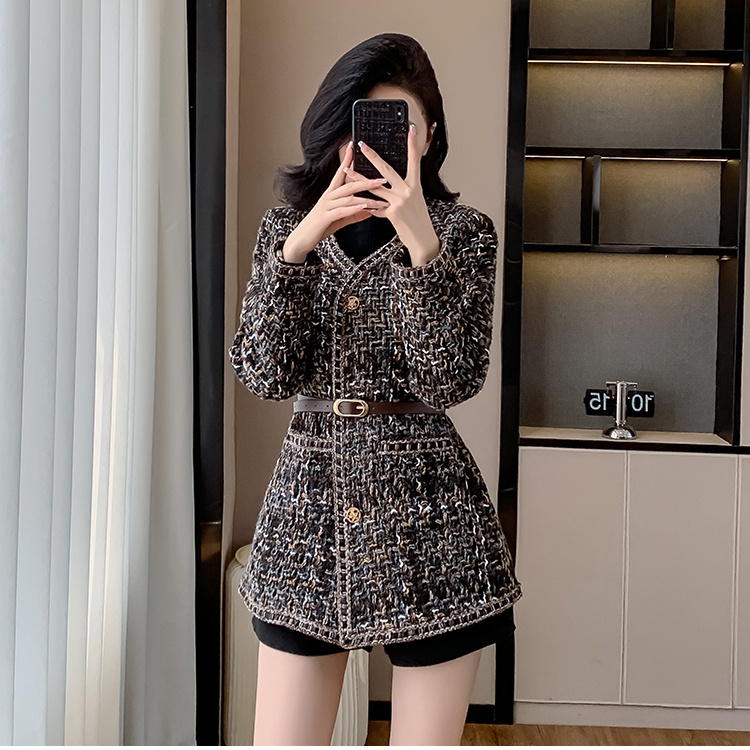 Ladies establishment coarse flower fashion temperament coat