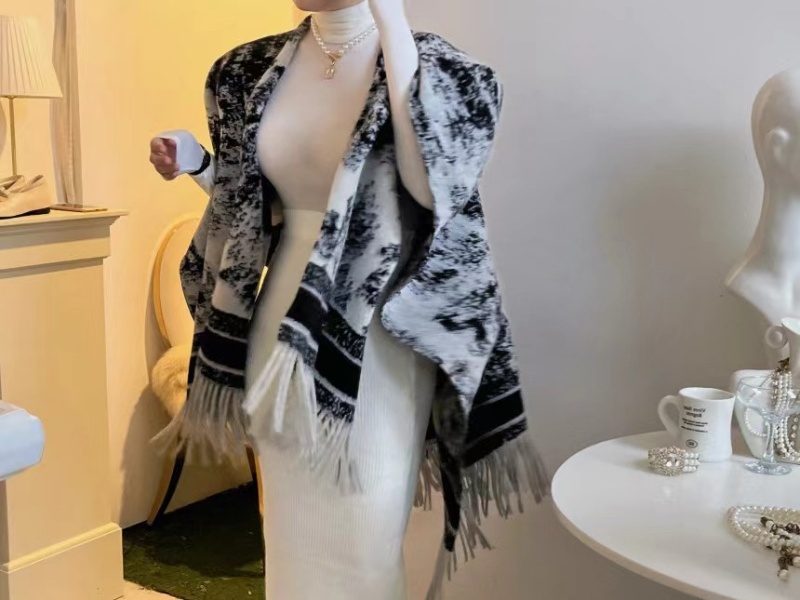 Ink retro shawl noble Korean style cloak