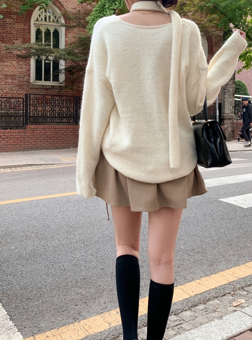 France style Korean style long sleeve simple sweater