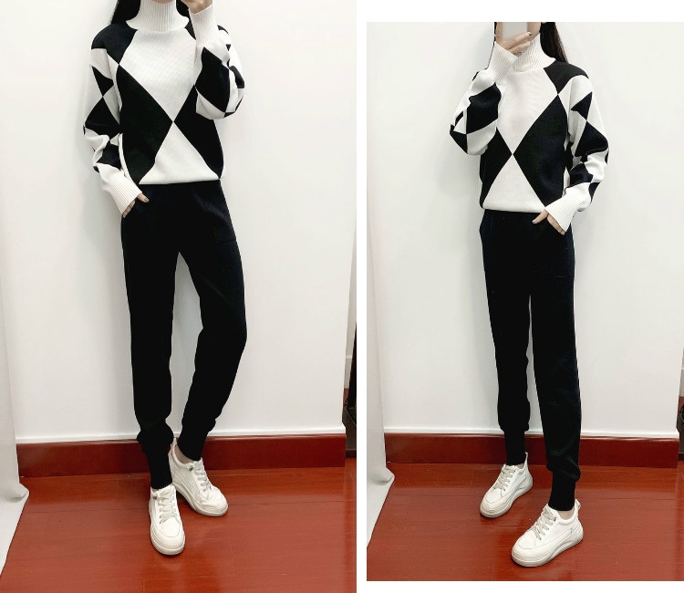 Casual fashion sweater 2pcs set for women