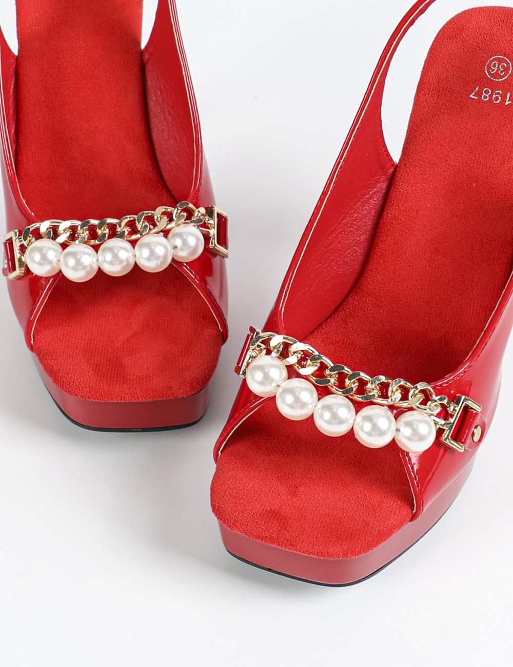 Model pearl square head fashion antiskid sandals