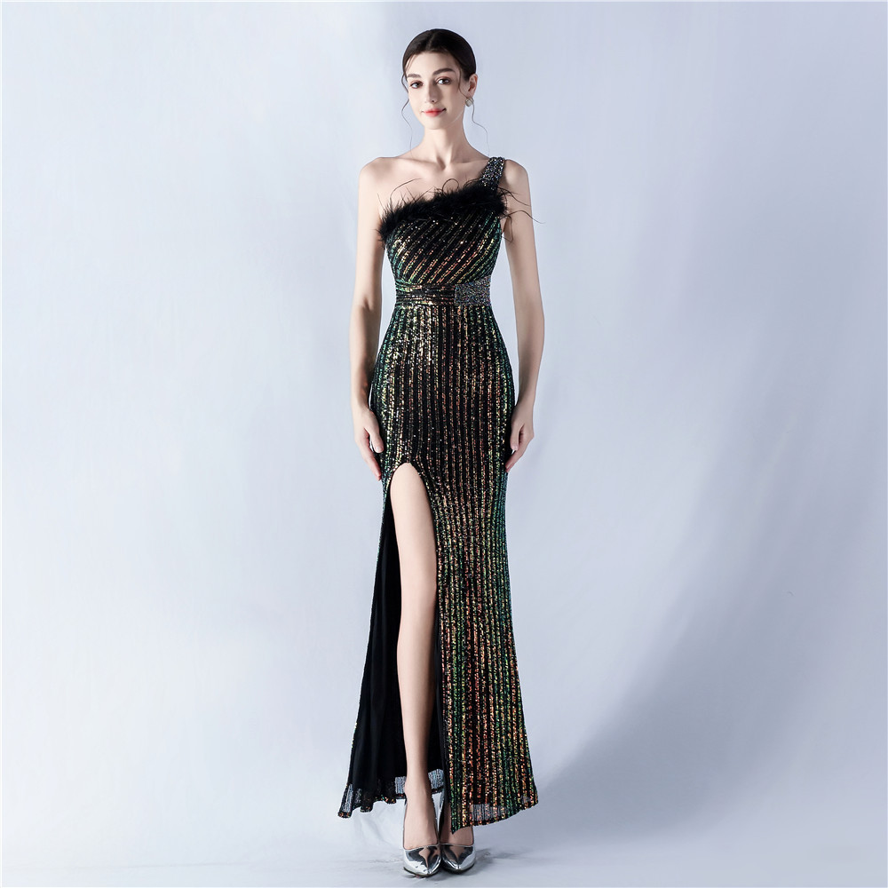 Beading evening dress sequins formal dress