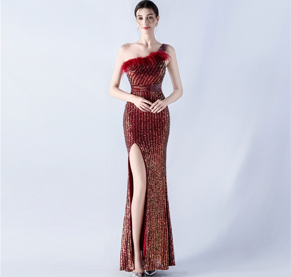 Beading evening dress sequins formal dress