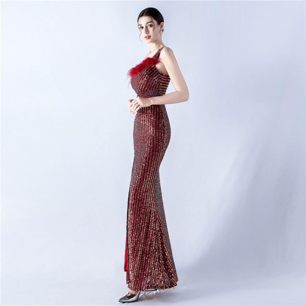 Beading evening dress sequins formal dress