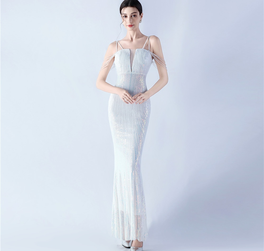 Beading preside colors sequins banquet evening dress