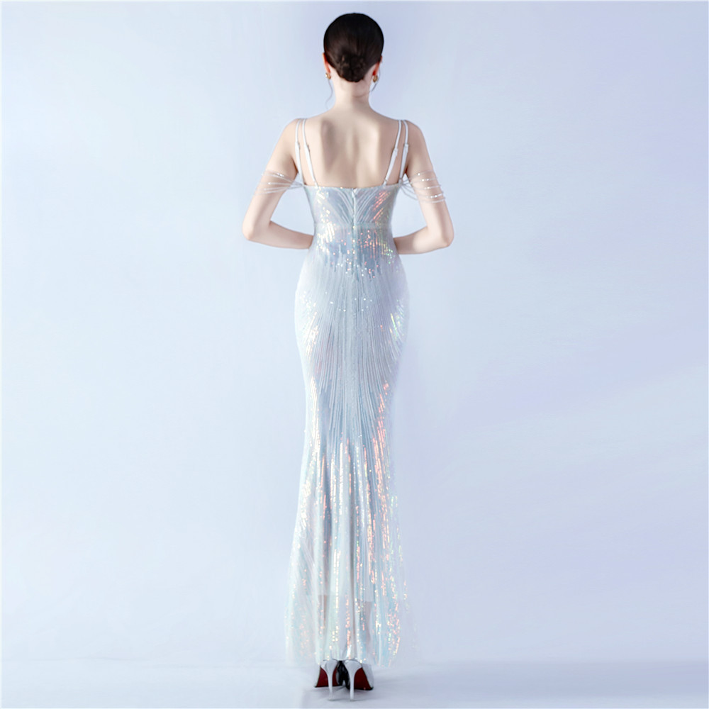 Beading preside colors sequins banquet evening dress