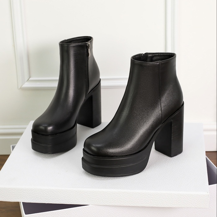 Fashion short boots thick high-heeled shoes