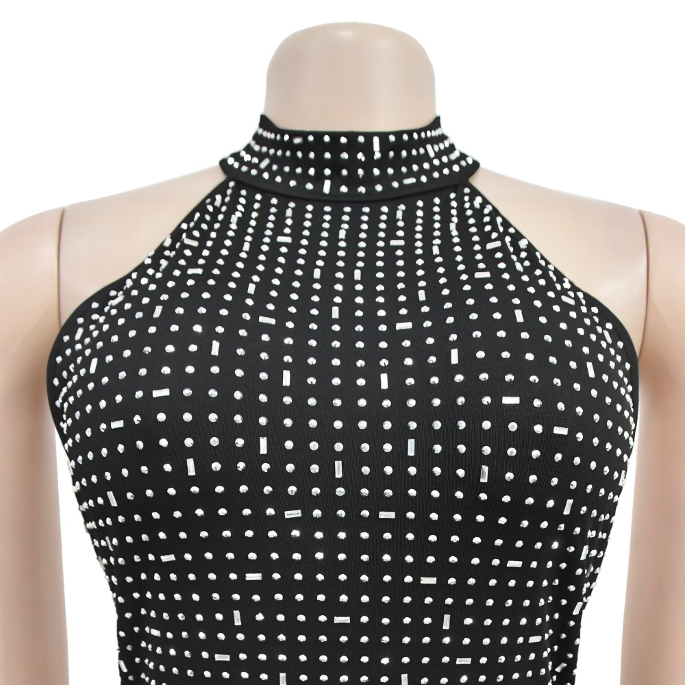 Rhinestone fashion slim halter sexy European style dress