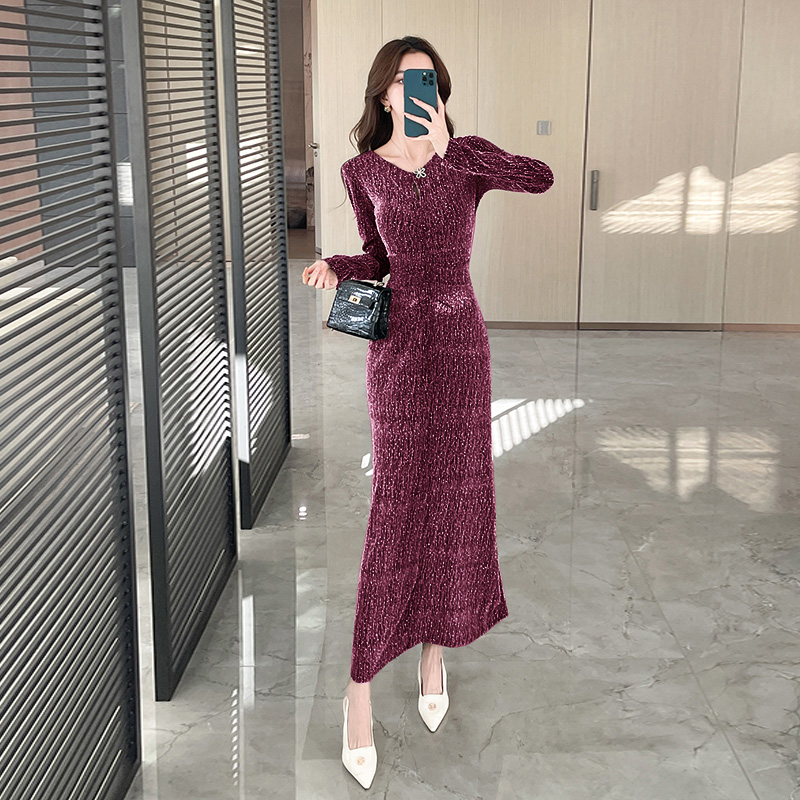 Liangsi package hip long dress autumn fashion dress