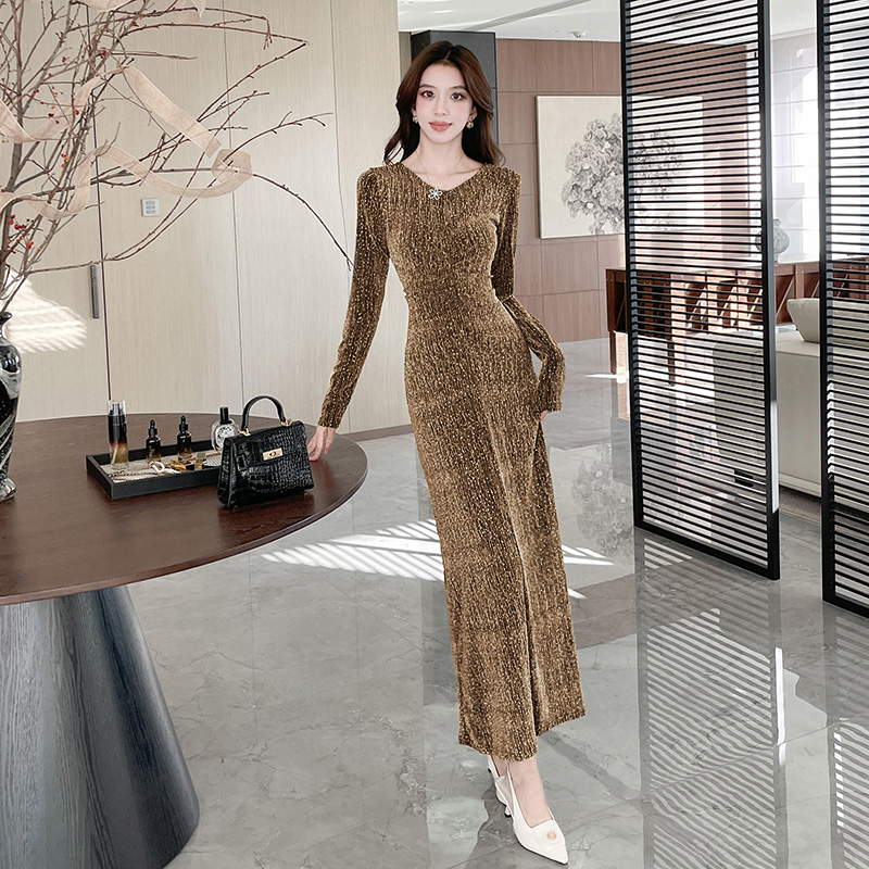 Liangsi package hip long dress autumn fashion dress