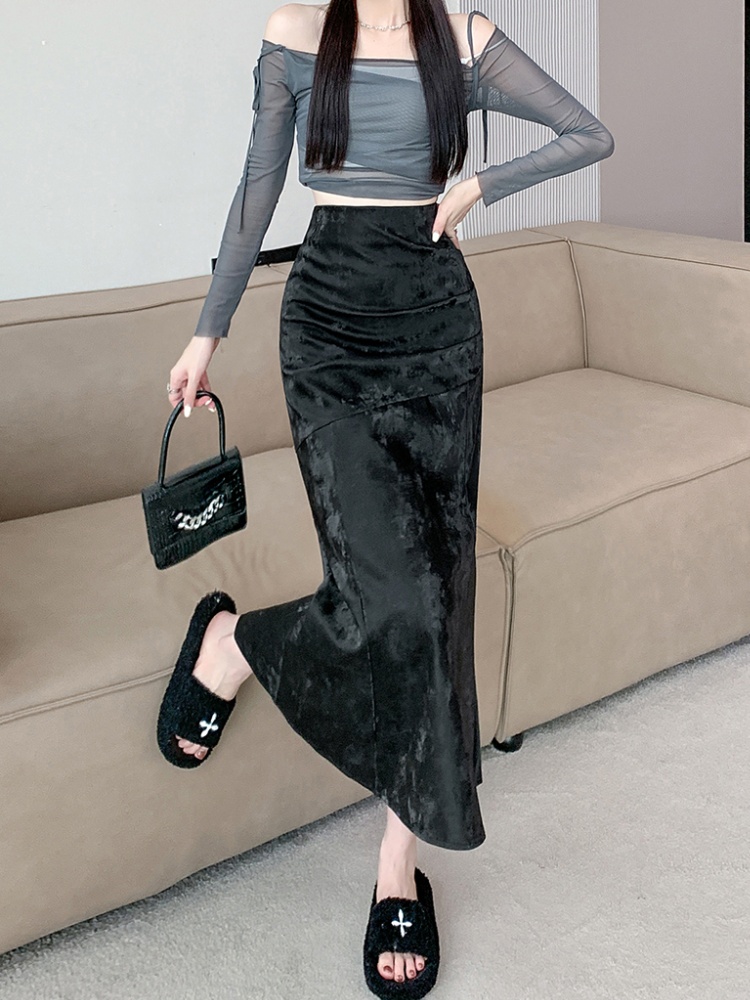 Package hip high waist long fashion skirt