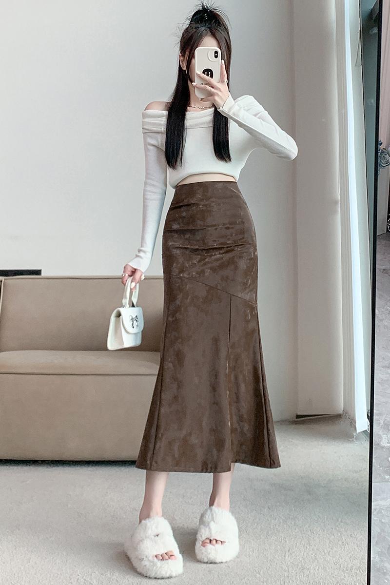 Package hip high waist long fashion skirt