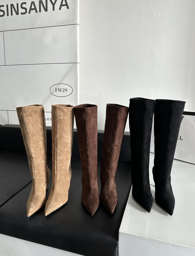 Fashion pointed thigh boots cat France style boots