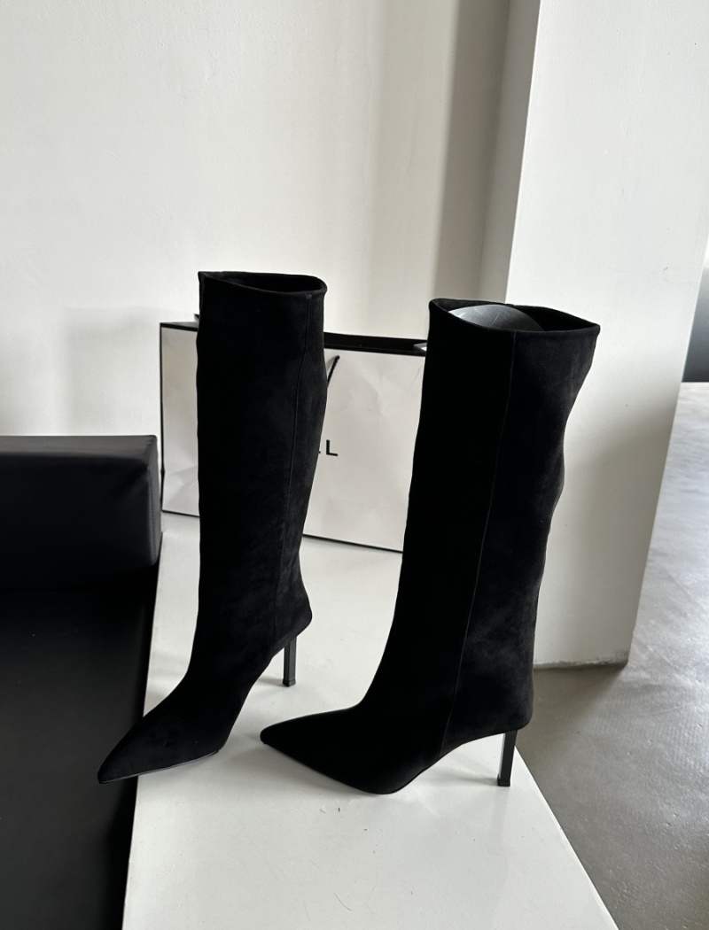 Fashion pointed thigh boots cat France style boots