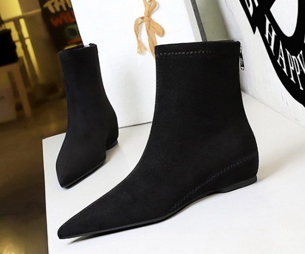 Simple slim short boots pointed women's boots