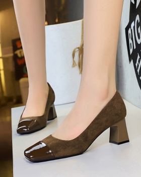 European style low thick all-match fashion shoes for women