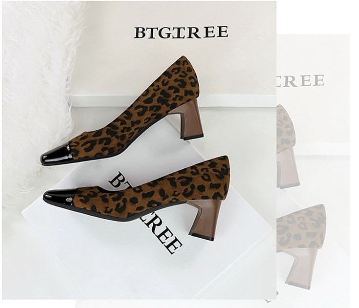 European style low thick all-match fashion shoes for women