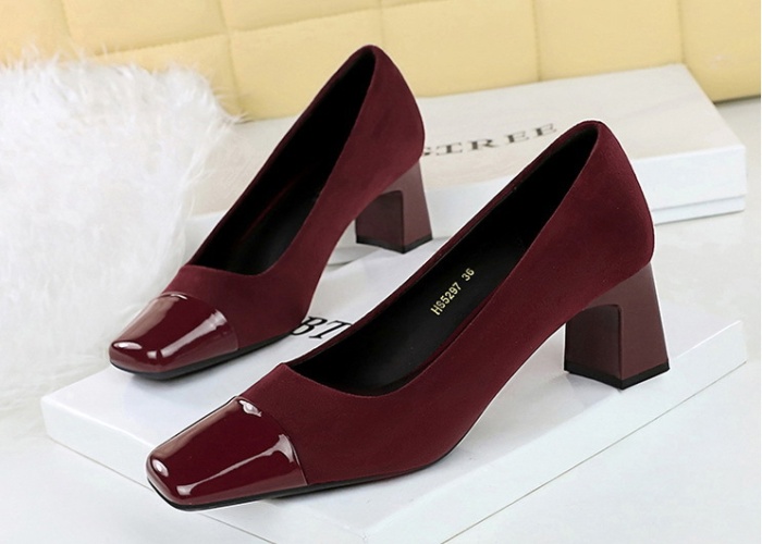 European style low thick all-match fashion shoes for women