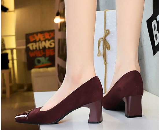 European style low thick all-match fashion shoes for women