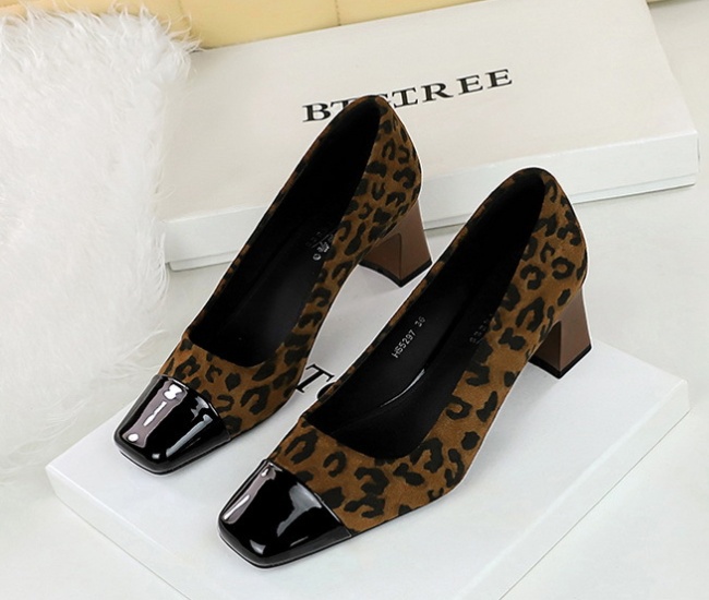 European style low thick all-match fashion shoes for women