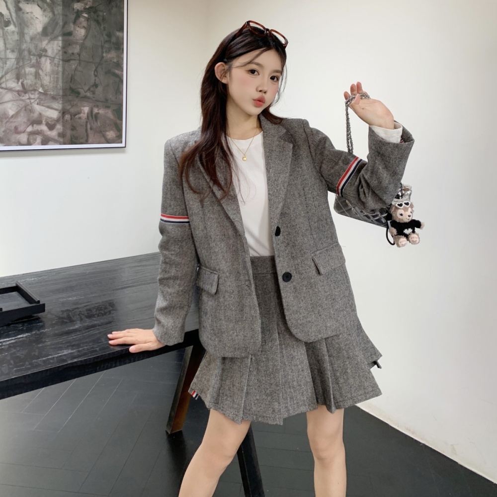 College style skirt business suit 2pcs set for women