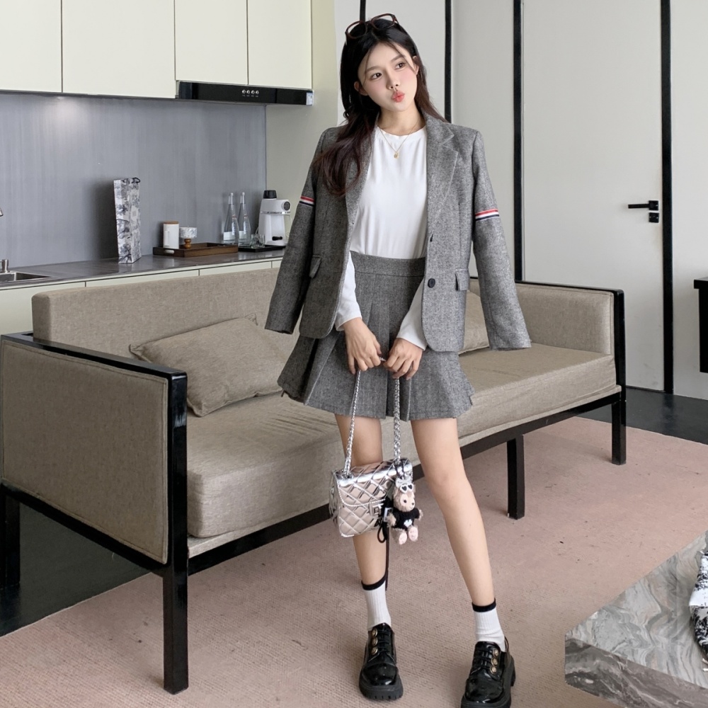 College style skirt business suit 2pcs set for women