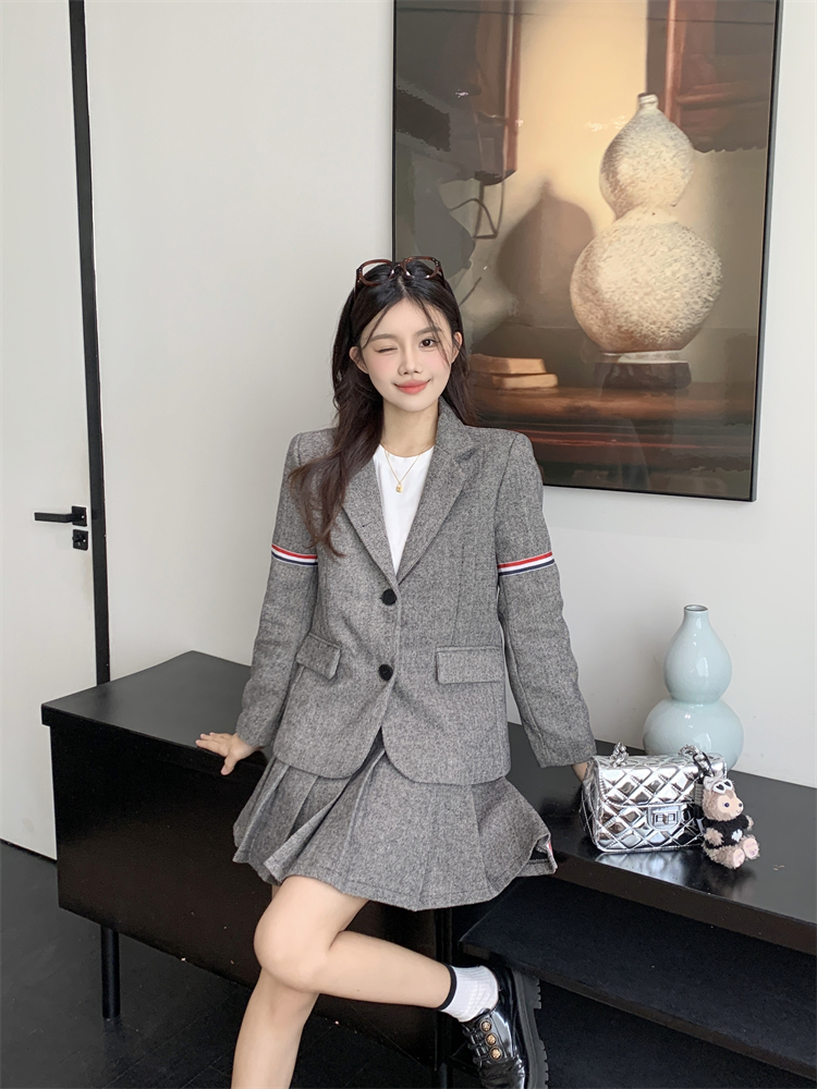 College style skirt business suit 2pcs set for women