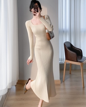 Exceed knee long sweater dress mermaid dress for women