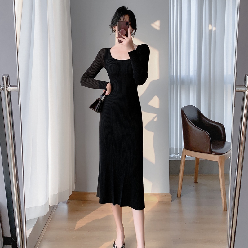 Exceed knee long sweater dress mermaid dress for women