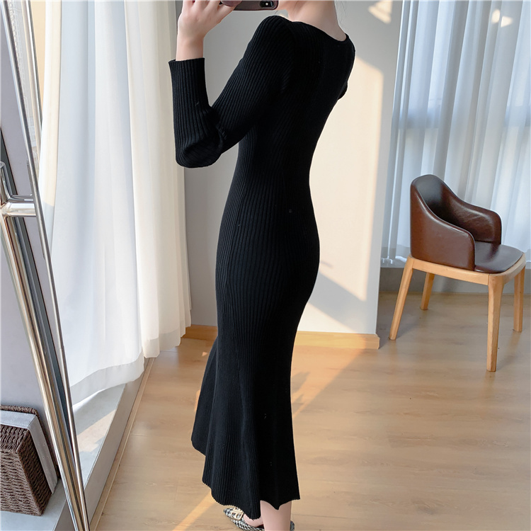 Exceed knee long sweater dress mermaid dress for women