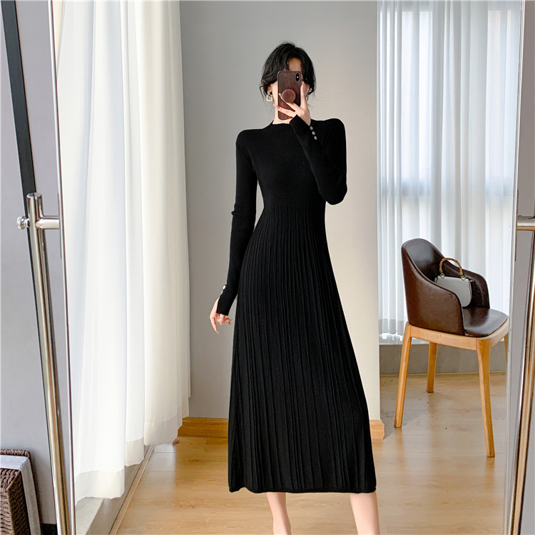 Slim autumn and winter temperament dress for women